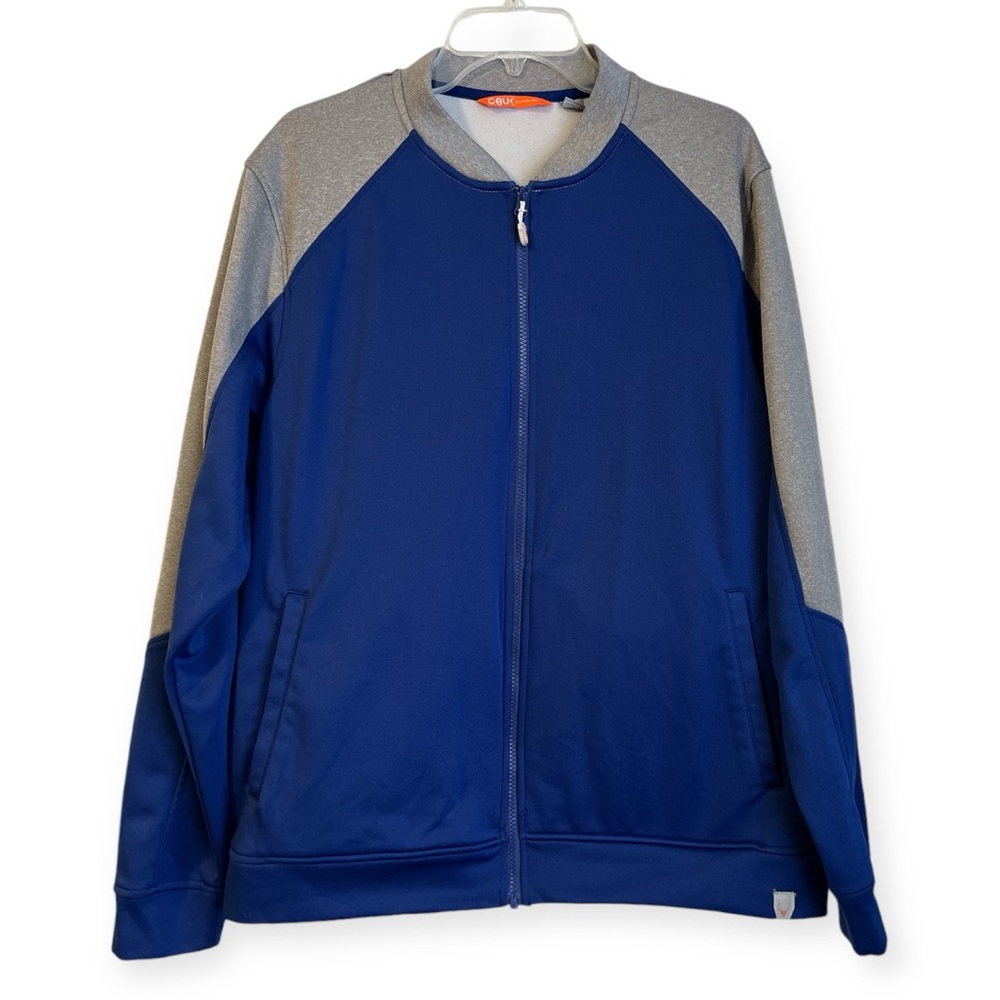 C-Buk Cutter & Buck Sweatshirt Jacket Mens L Blue Full Zip Polyester